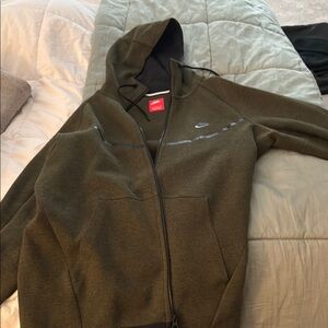 Nike Men's Olive Green Hoodie Jacket